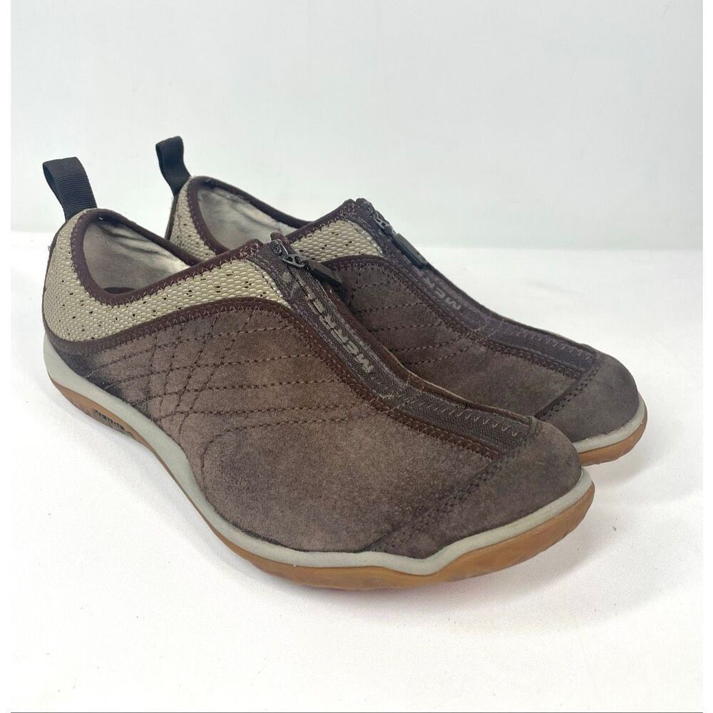 Merrell Lorelei Espresso Zip Slip On Shoes Women’s 9.5 Comfort Casual Sneakers